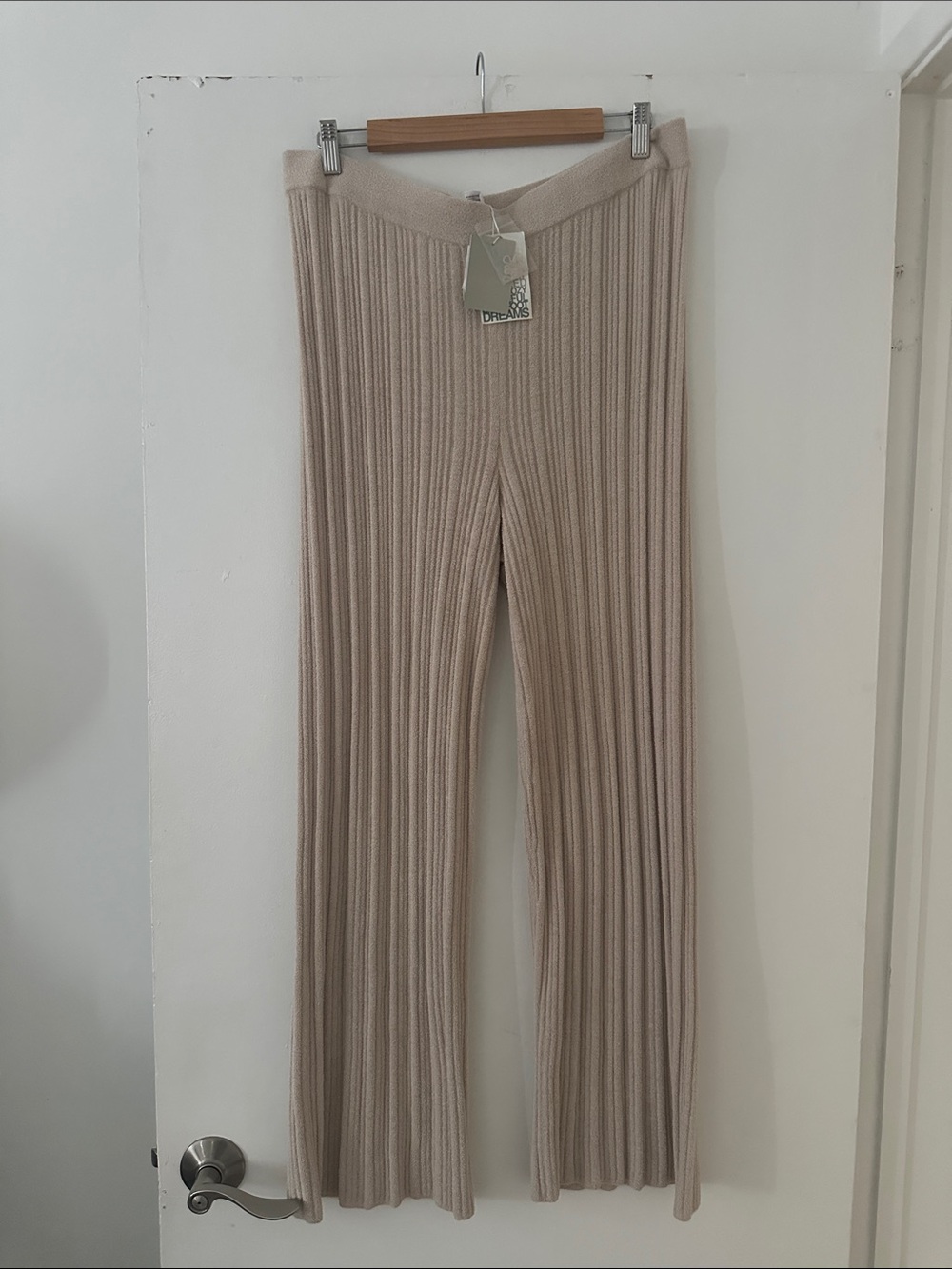NWT NEW Barefoot Dreams Ribbed Cozy Chic Ultra Lite Leggings - Beige